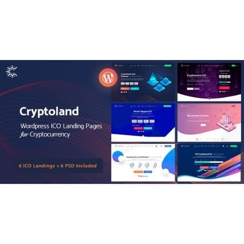 Crypto-land - Crypto Currency Landing Page WordPress Theme